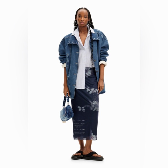 🔥NWT Desigual Newspaper Skirt - Picture 5 of 12